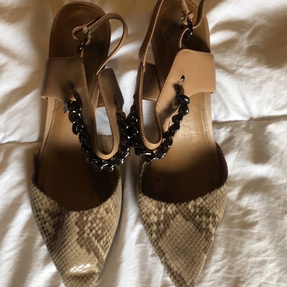 Italian snake skin pointy shoes